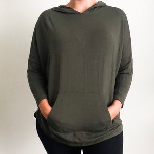 Lou & Grey | Olive Green Dolman Sleeve Shirt Top